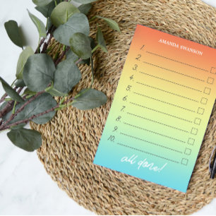 Post-it® Nommé À Faire Liste Tropical Ombre Nom Personnalis