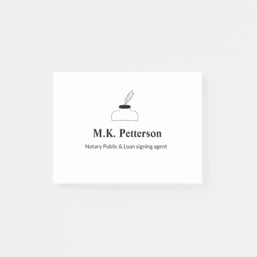 Post-it® notaire agent signataire de prêt public ajouter le (Devant)