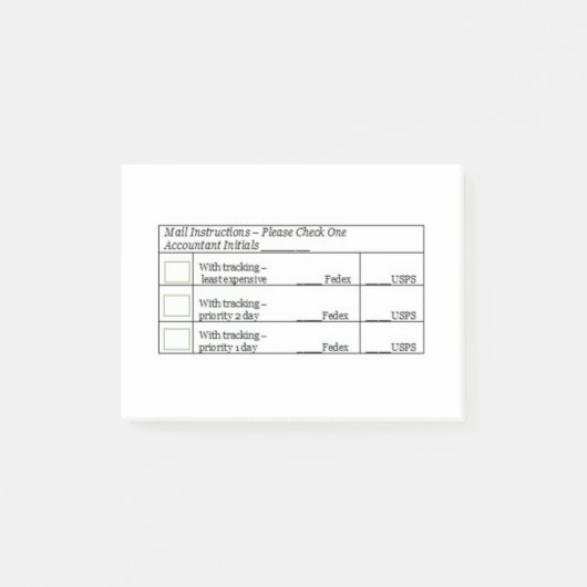 Post-it® Note à coller pour le courrier (Devant)