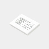 Post-it® Note à coller pour le courrier (Incliné)