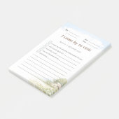 Post-it® Note adhésive de visite de retour pour la campagne (Incliné)