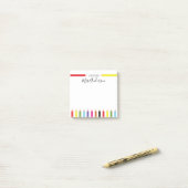 Post-it® Note au crayon arc-en-ciel de l'enseignant (Sur un bureau)