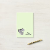 Post-it Note - Baby Olifant en Naam (Op bureau)