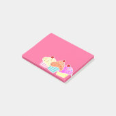 Post-it® Note collante de 3 petits gâteaux (Incliné)