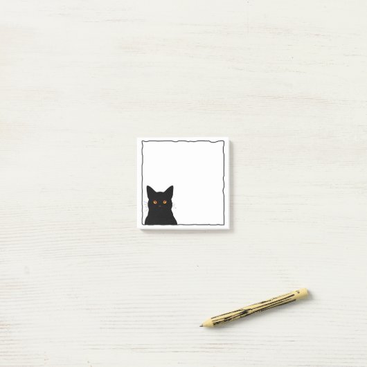 Post-it® note collante du chat (Sur un bureau)