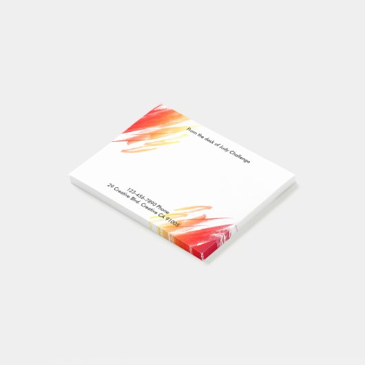 Post-it® Note collante faite sur commande créative Pades (Incliné)