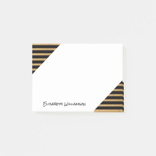 Post-it® Note collante moderne de bureau de monogramme de (Devant)