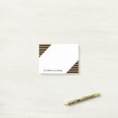 Post-it® Note collante moderne de bureau de monogramme de (Sur un bureau)