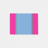 Post-it® Note de billet rose, bleu et jaune (Devant)