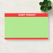 Post-it® Note de calligraphie modifiable rouge et vert (Bureau)