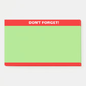 Post-it® Note de calligraphie modifiable rouge et vert (Devant)