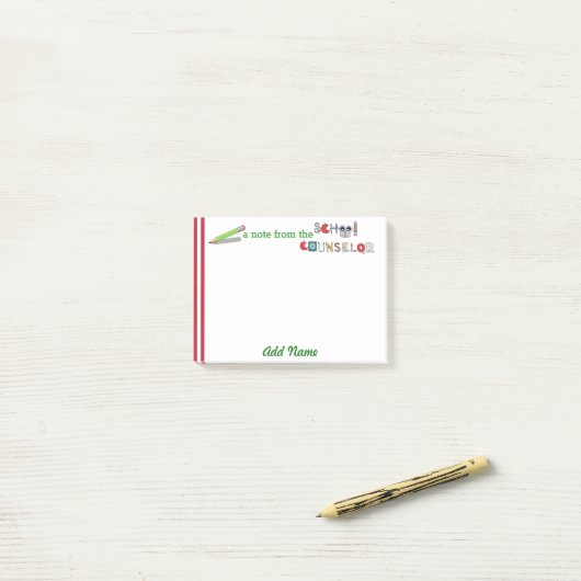 Post-it® Note de Courrier-it® customisée par conseiller (Sur un bureau)