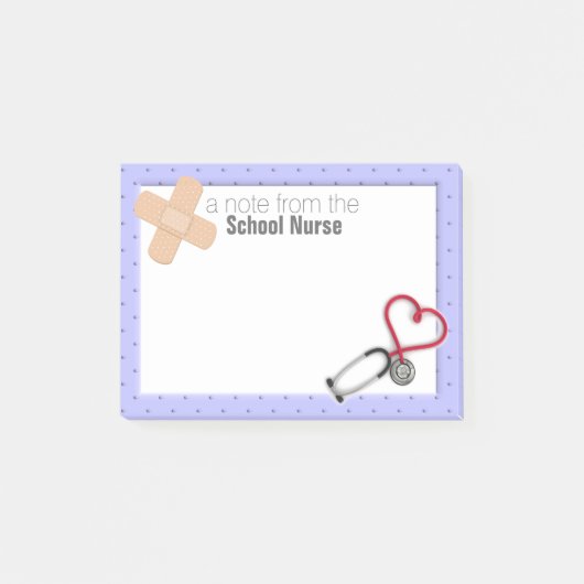 Post-it® Note de Courrier-it® d'infirmière d'école (Devant)
