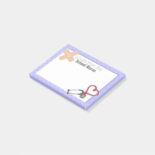 Post-it® Note de Courrier-it® d'infirmière d'école (Incliné)