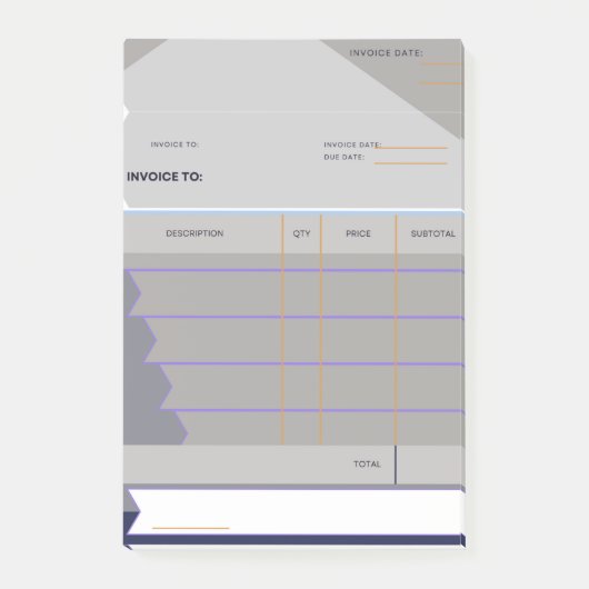 Post-it® Note de crédit Facture Publier la note de crédit L (Devant)