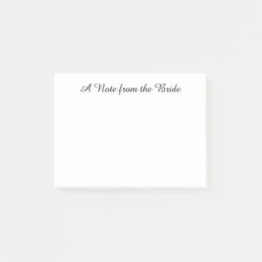 Post-it® "Note de la mariée" Post-its (Devant)