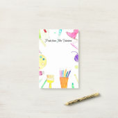 Post-it® Note de l'Ecole de crayons pour enseignants aquare (Sur un bureau)