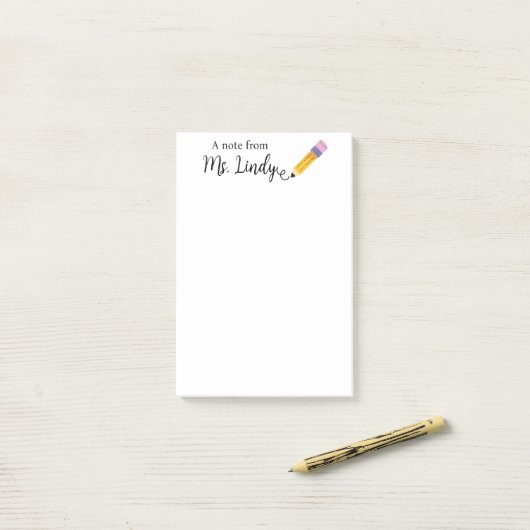 Post-it® Note de l'enseignant (Sur un bureau)
