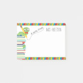 Post-it® Note de l'enseignant avec un ver de livre (Devant)