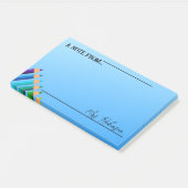 Post-it® Note de l'enseignant | Bloc-notes Boho Rainbow Pen (Incliné)