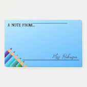 Post-it® Note de l'enseignant | Bloc-notes Boho Rainbow Pen (Devant)