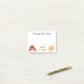 Post-it® Note de l'enseignant Boho Bohemian Watercolor (Sur un bureau)