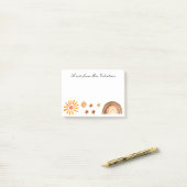 Post-it® Note de l'enseignant Boho Bohemian Watercolor (Sur un bureau)