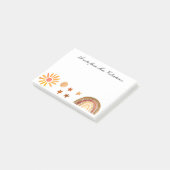 Post-it® Note de l'enseignant Boho Bohemian Watercolor (Incliné)
