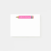 Post-it® Note de l'enseignant crayon rose billet It Note (Devant)
