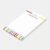 Post-it® Note de l'enseignant Crayons arc-en-ciel (Incliné)