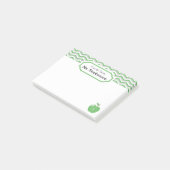 Post-it® Note de l'enseignant Monogramme de pomme de Chevro (Incliné)