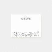 Post-it® Note De L'Ésquisse Animale De Chien Mignonne Notes (Devant)