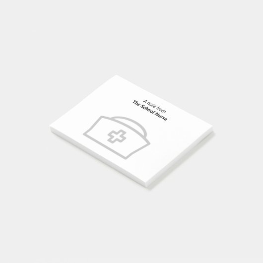 Post-it® Note de l'infirmière et du Casquette de l'école (Incliné)