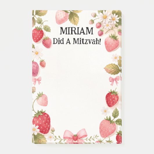 Post-it® Note de Mitzvah de fille juive (Devant)