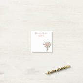 Post-it® Note de notes florales personnalisées (Sur un bureau)