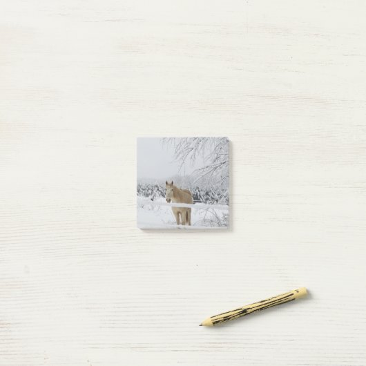 Post-it® note de post-it de cheval (Sur un bureau)