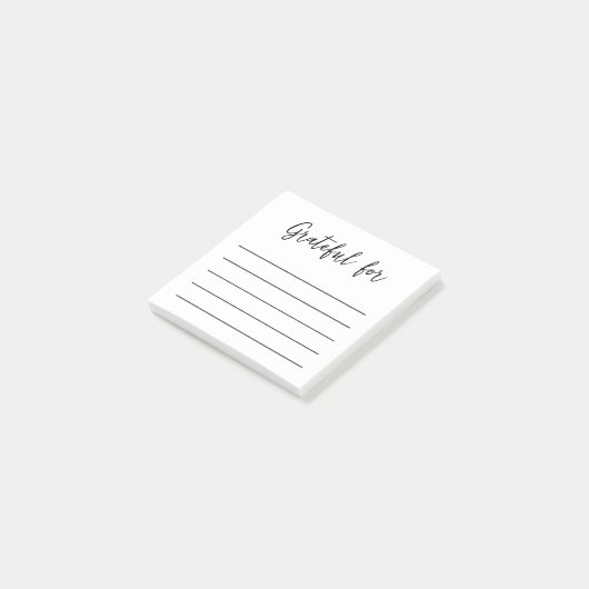 Post-it® Note de post-it de Gratitude minimale (Incliné)