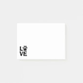 Post-it® Note de post-it d'empreinte de patte d'amour (Devant)
