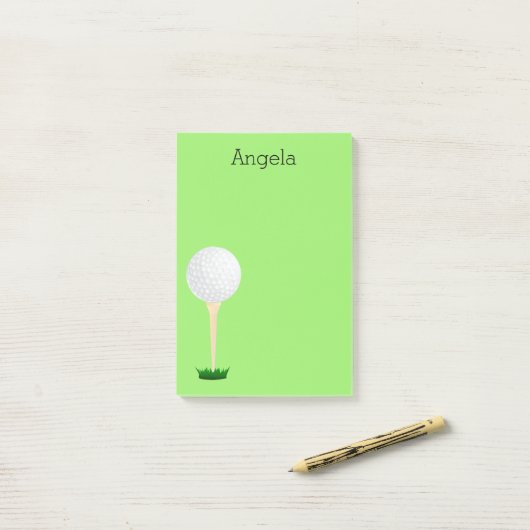 Post-it® note de post-it jouante au golf faite sur commande (Sur un bureau)
