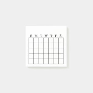 Post-it® Note de post-it mensuelle de traqueur de