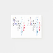 POST-IT® NOTE DE POST-IT POSTALE DE "STATIONNEMENT (Devant)