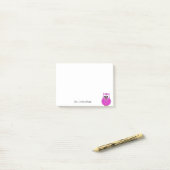 Post-it® Note de post-it rose mignonne faite sur commande (Sur un bureau)