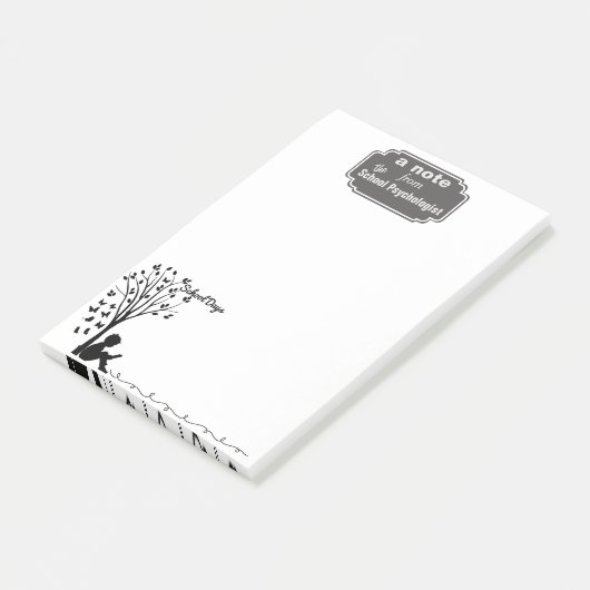 Post-it® note de psychologue d'école de Cru-style (Incliné)