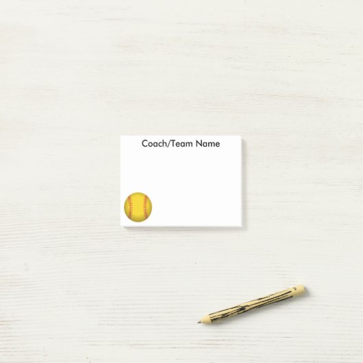 Post-it® Note de publication de softball (Sur un bureau)