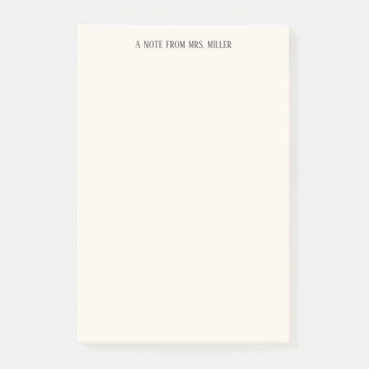 Post-it® Note d'enseignant personnalisée simple et élégante (Devant)