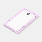 Post-it® Note d'icône rose Mitzvah (Incliné)