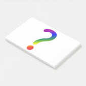 Post-it® Note d'interrogation "arc-en-ciel" (Incliné)