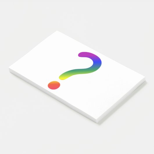 Post-it® Note d'interrogation "arc-en-ciel" (Incliné)