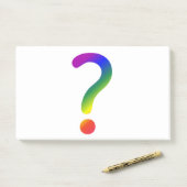 Post-it® Note d'interrogation "arc-en-ciel" (Sur un bureau)