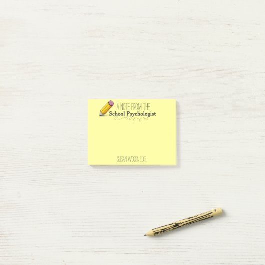 Post-it® Note du Courrier-it® du psychologue fait sur (Sur un bureau)